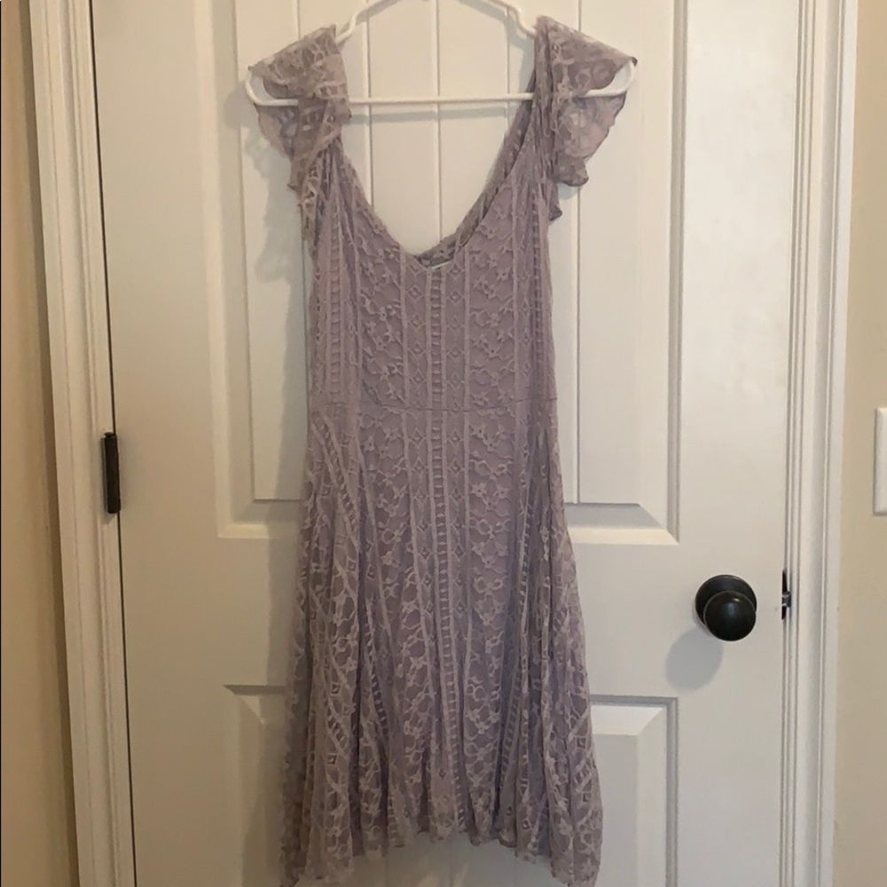 Urban Outfitters Lace Ruffle Dress